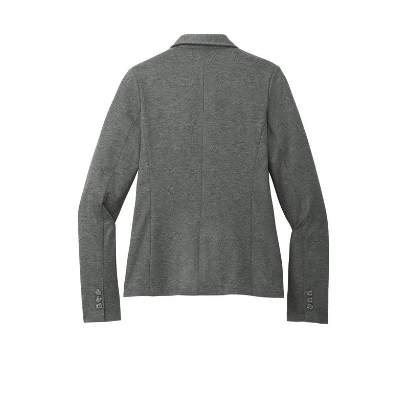 NEW SEI Mercer Mettle Womens Relaxed Knit Blazer - Storm Grey Heather