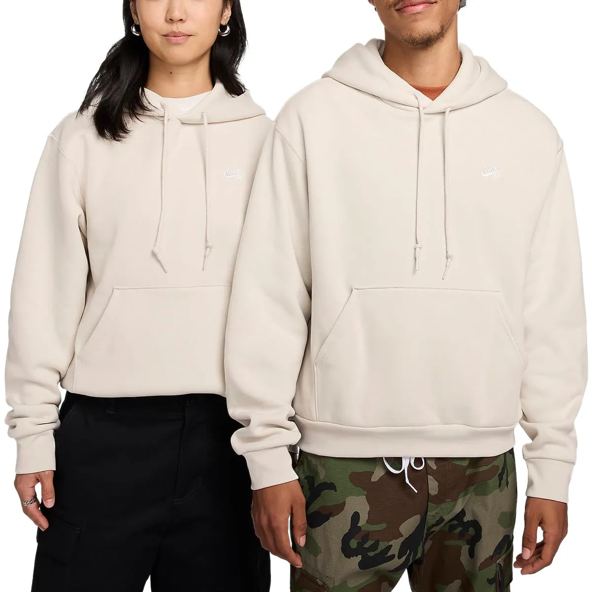 Nike SB Essentials Logo Pullover Hoodie - Light Orewood Brown/White