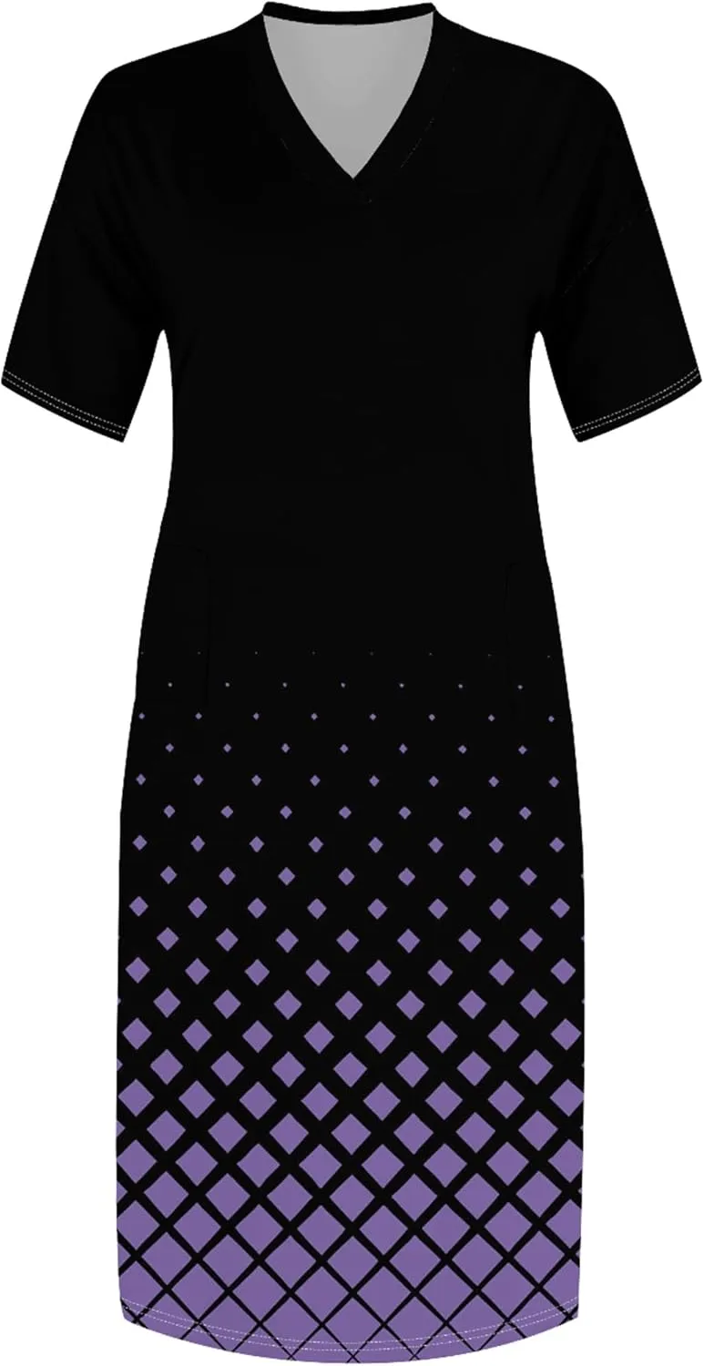 Plus Size Shirt Dresses for Curvy Women Summer 2024 Loose V Neck Oversize Short Sleeve Midi Sundresses with Pockets