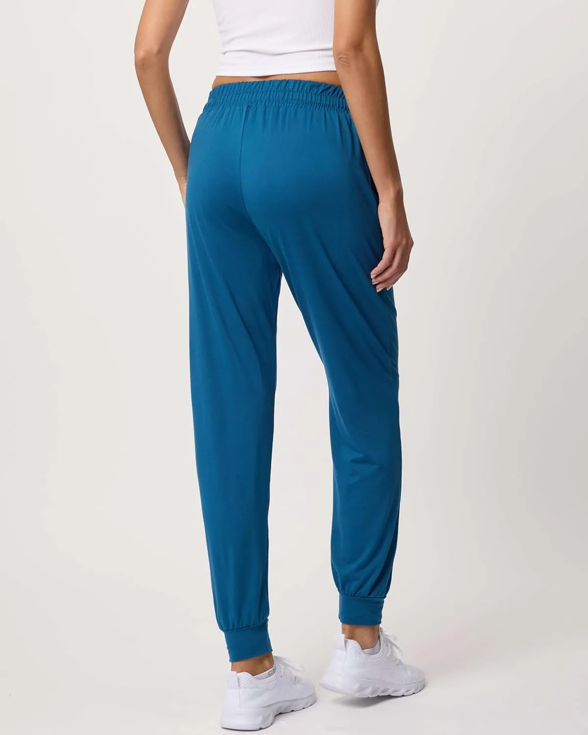 Real Essentials 3 Pack: Women's Ultra-Soft Lounge Joggers Sweatpants Athletic Yoga Pants with Pockets (Available in Plus)