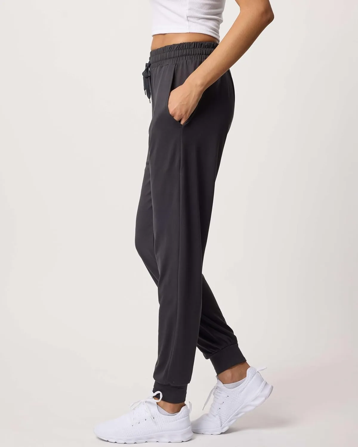 Real Essentials 3 Pack: Women's Ultra-Soft Lounge Joggers Sweatpants Athletic Yoga Pants with Pockets (Available in Plus)