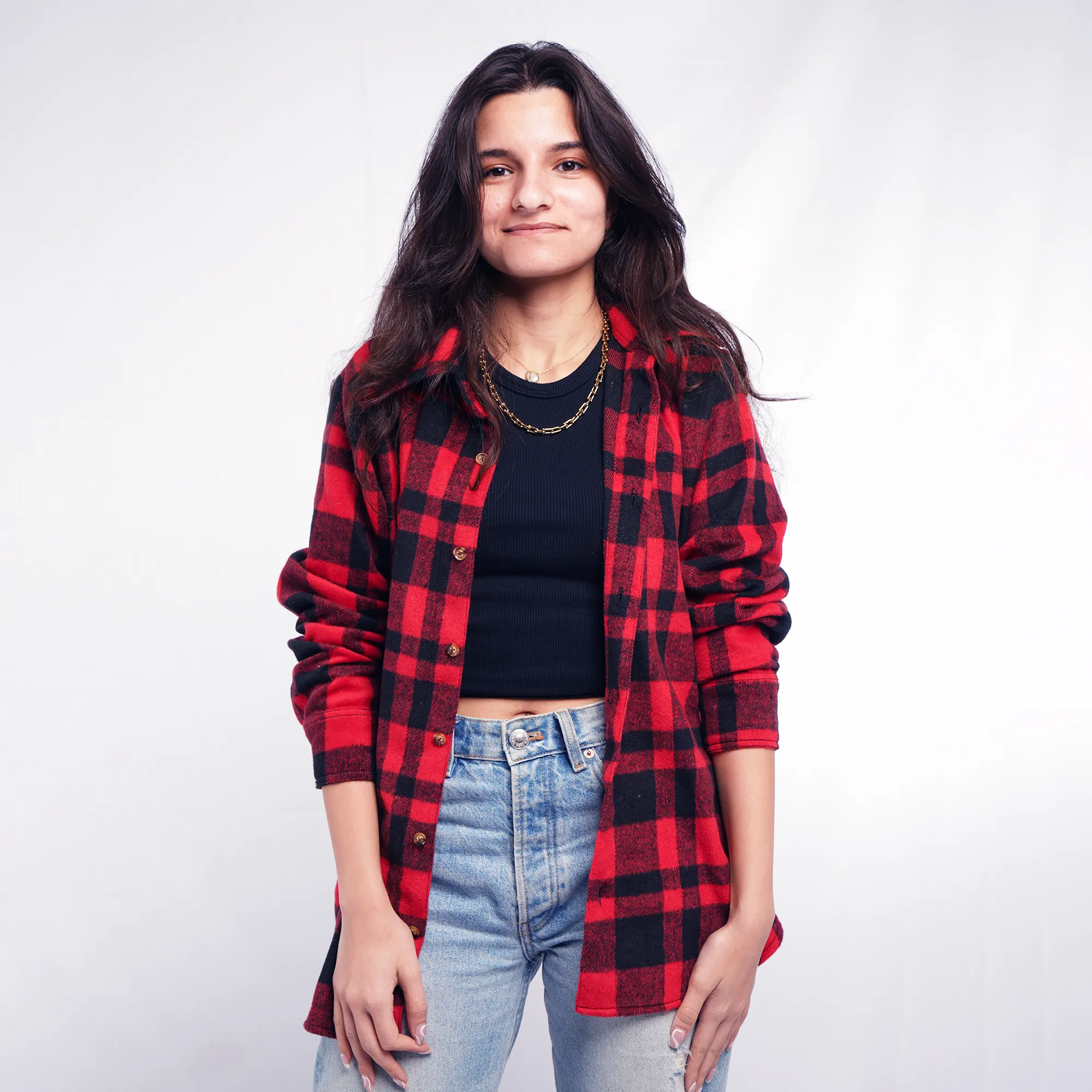 Red Unisex Wool Flannel Shirt