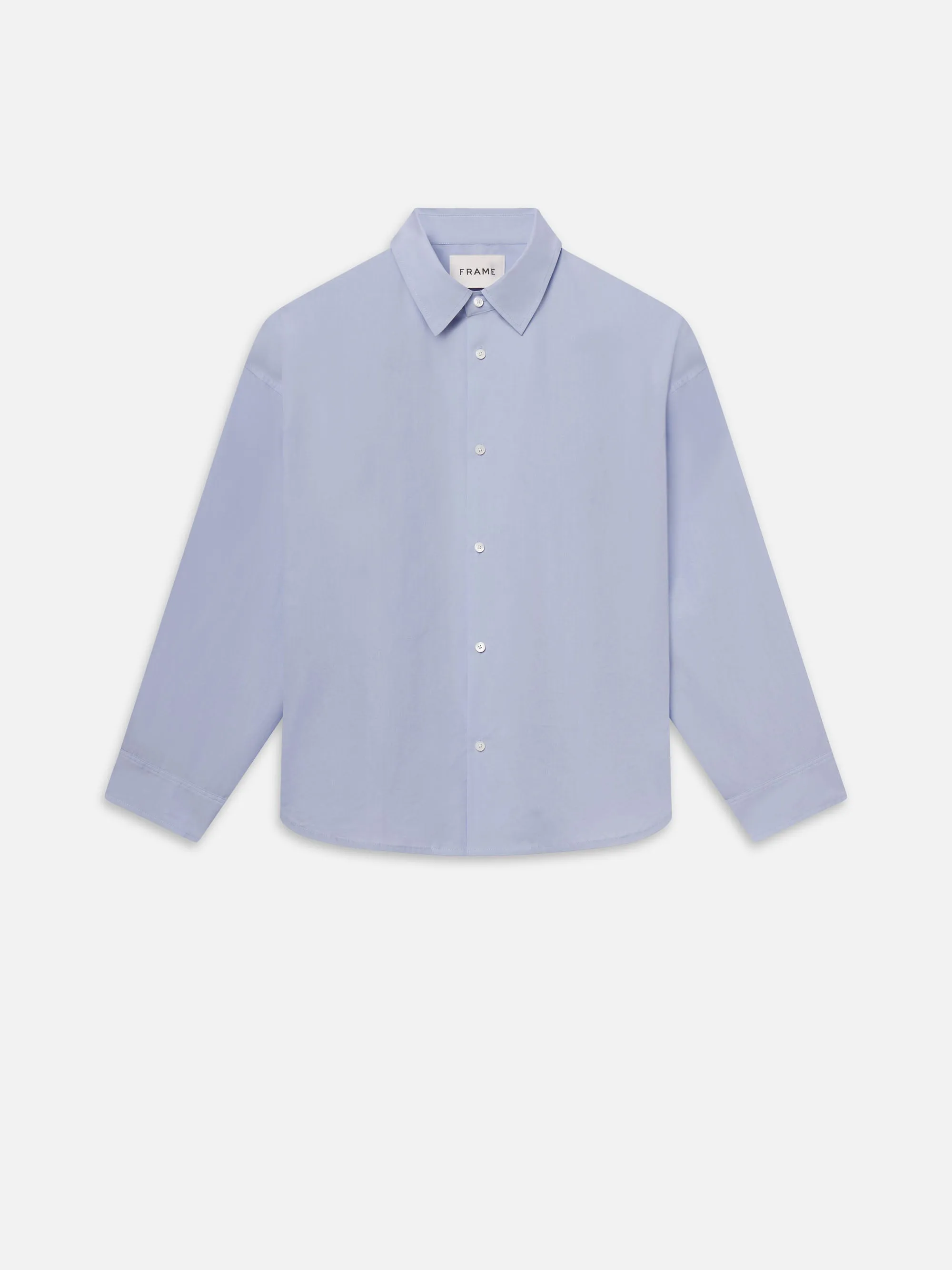 Relaxed Cotton Shirt -- Light Blue