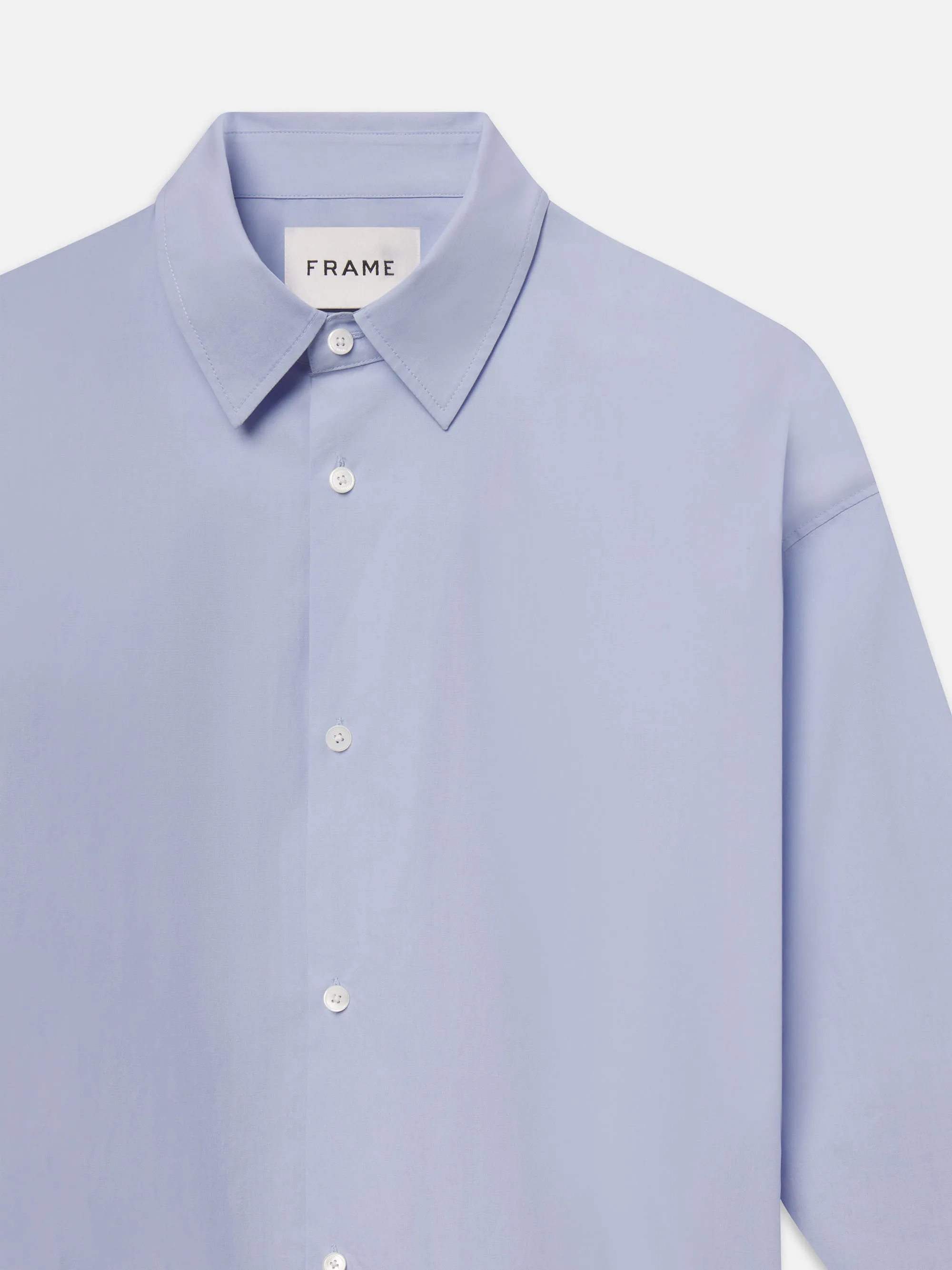 Relaxed Cotton Shirt -- Light Blue