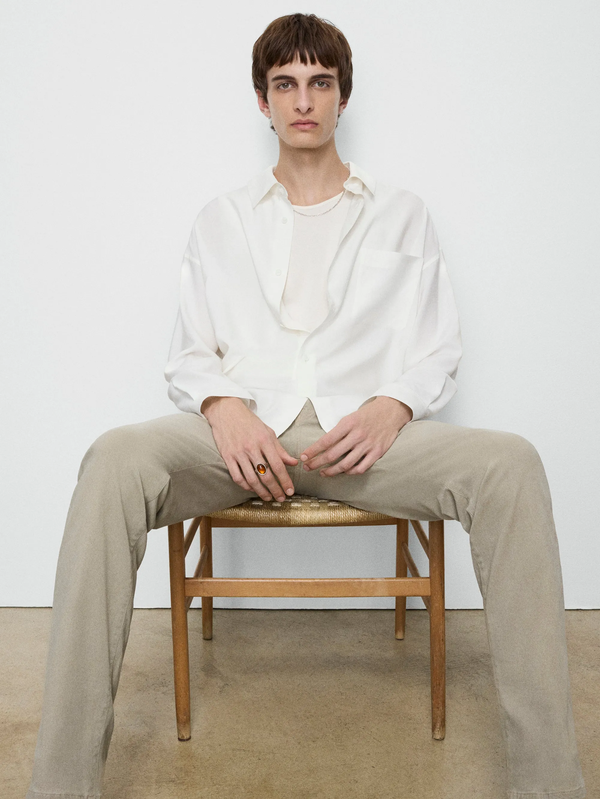 Relaxed Cotton Shirt -- White