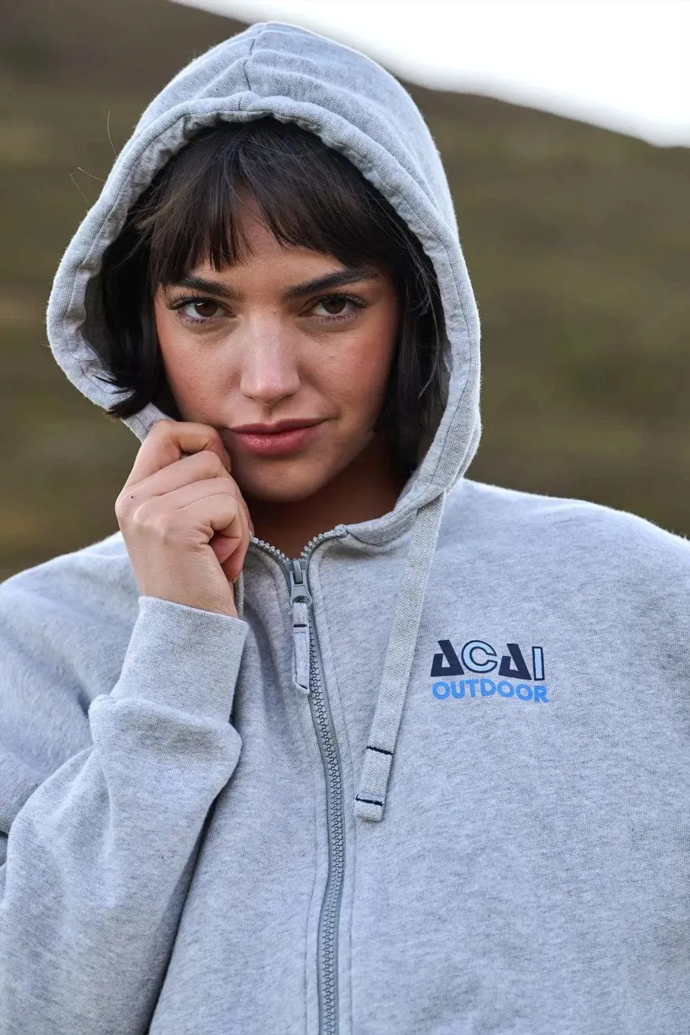 Retreat Zip Up Hoodie - Grey Marl