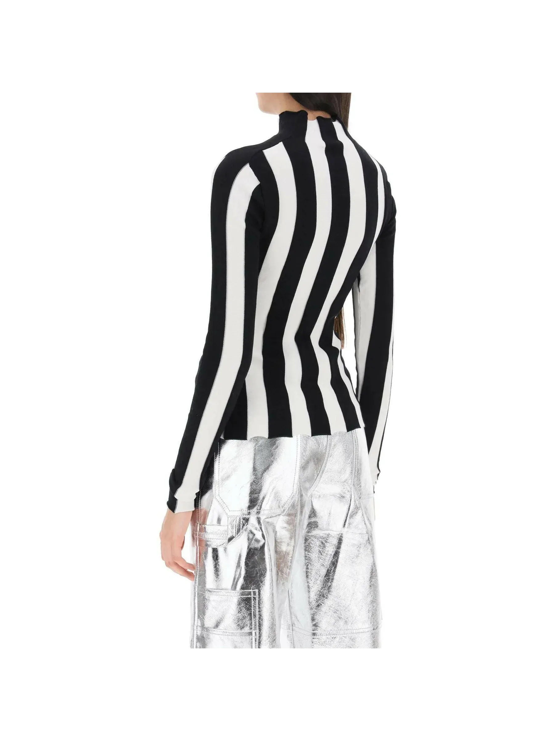 Ridley Striped Funnel Neck Top