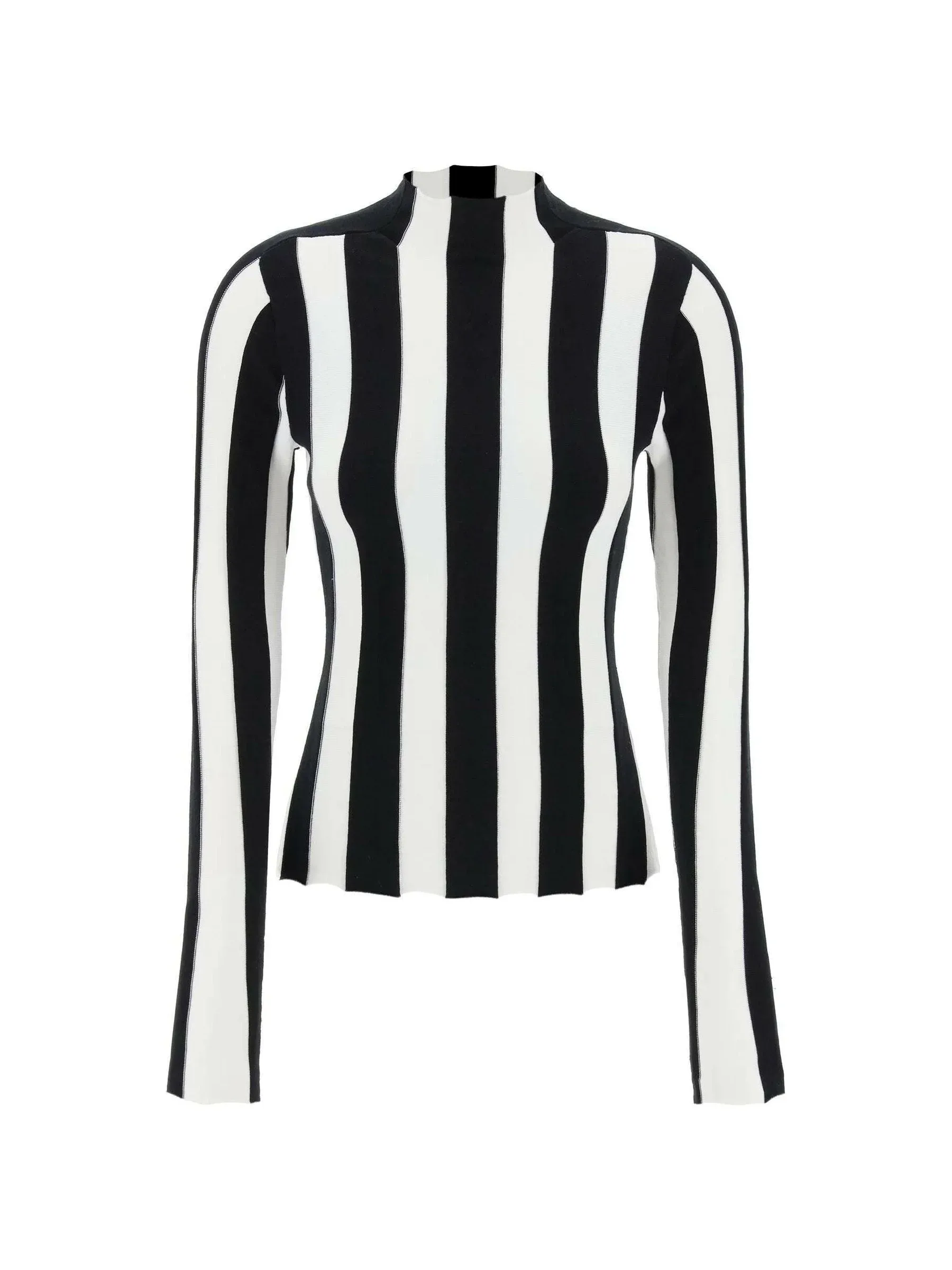 Ridley Striped Funnel Neck Top