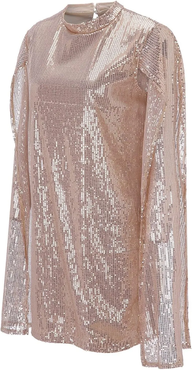 Rvidbe Women Sequin Midi Dress 2024 Fashion Casual Evening Sparkly Dress Wedding Guest Plus Size Formal Sexy Club Dresses