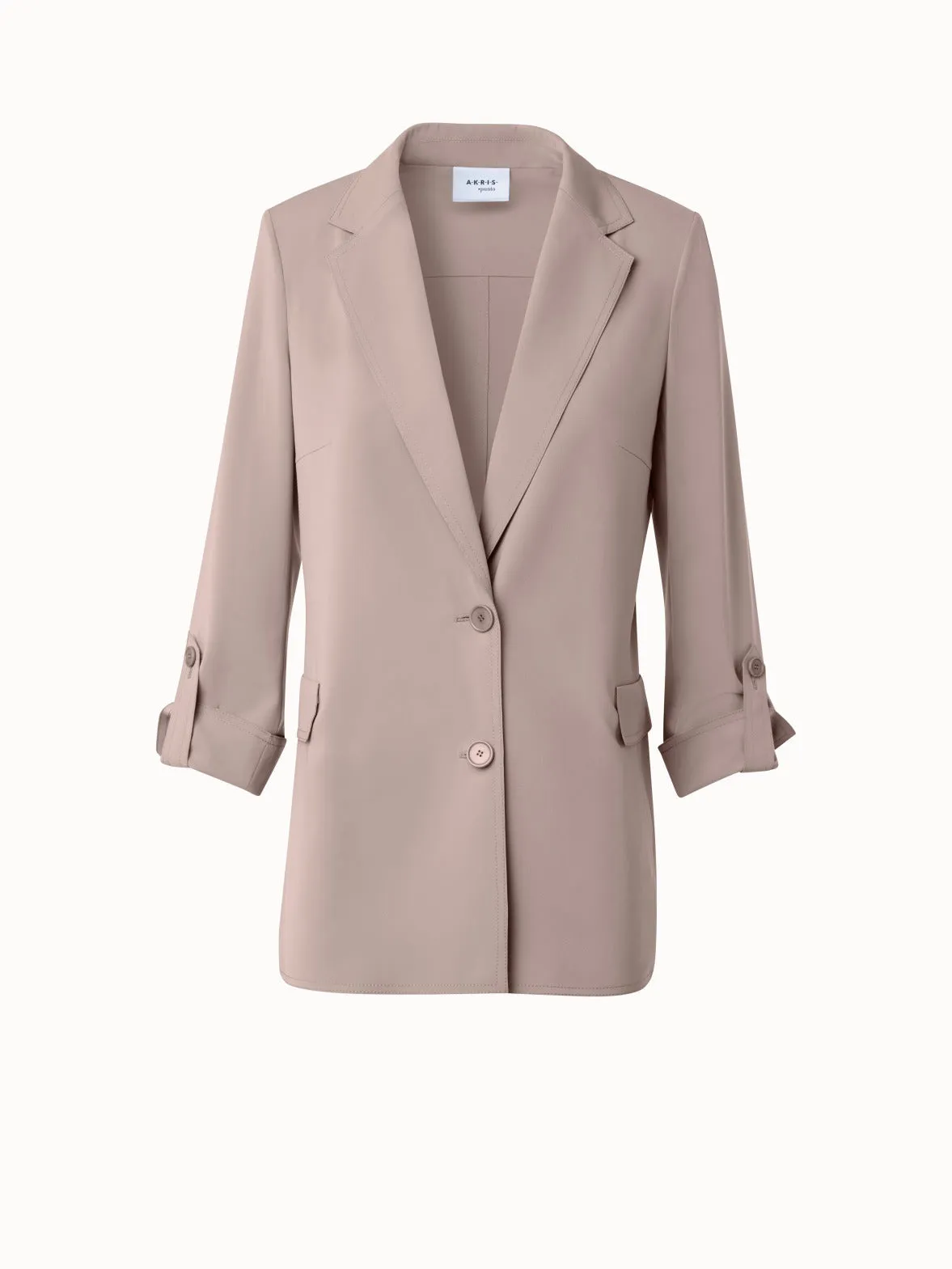 Signature Lasercut Crpe Boyfriend Blazer