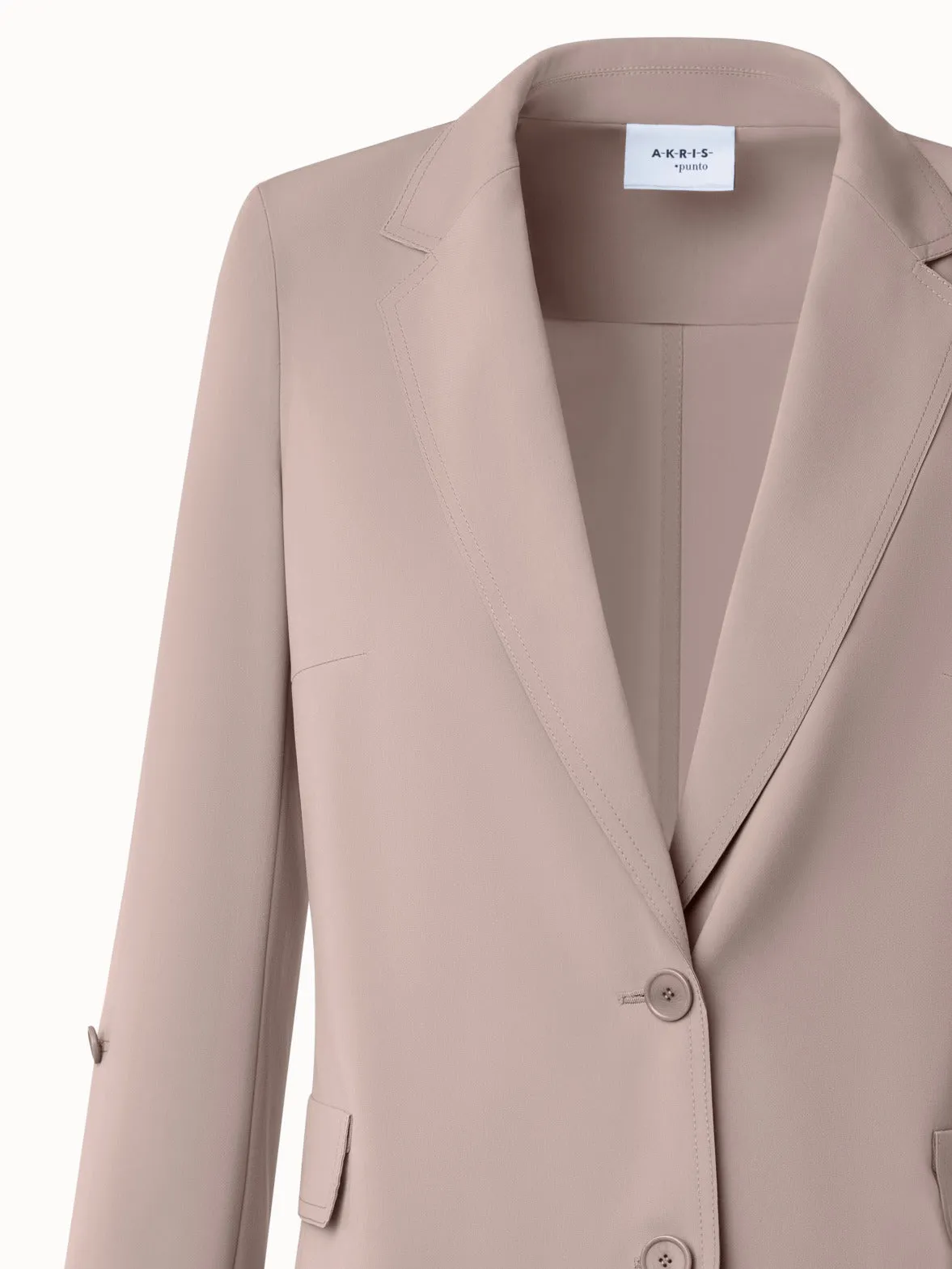 Signature Lasercut Crpe Boyfriend Blazer