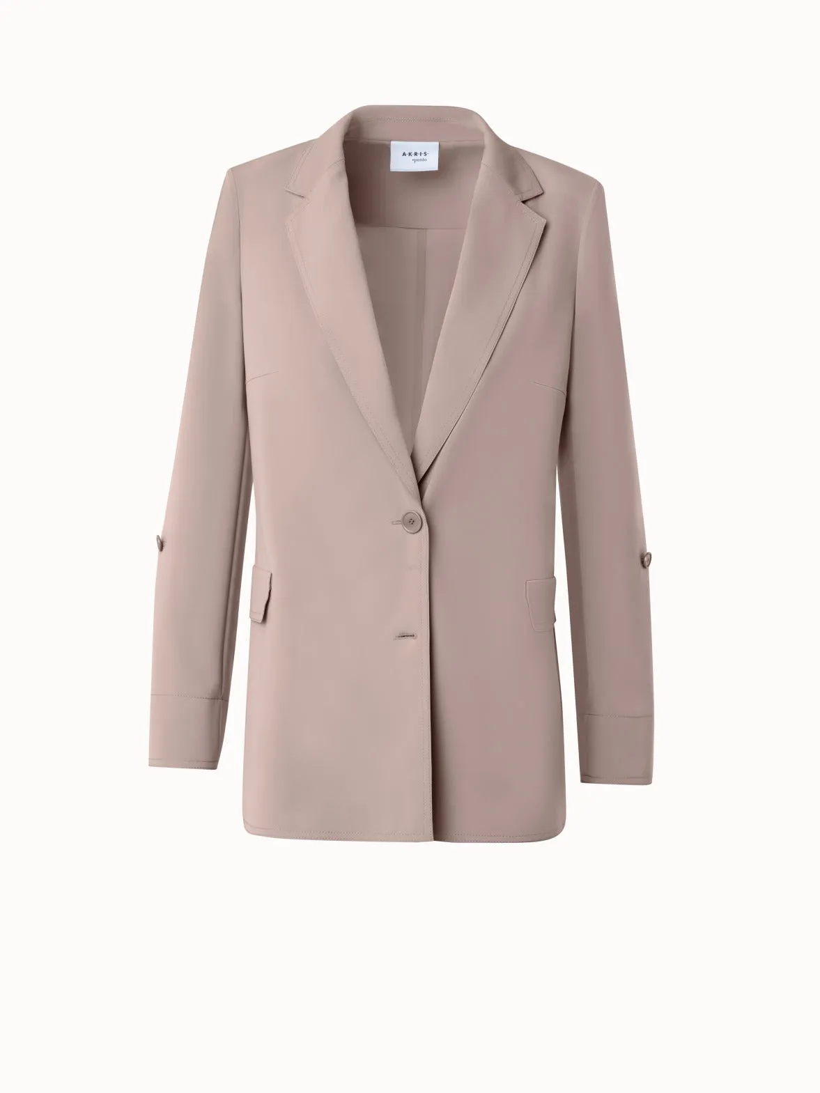 Signature Lasercut Crpe Boyfriend Blazer
