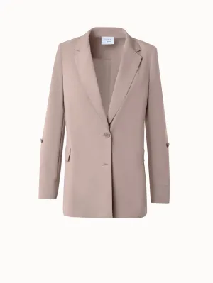 Signature Lasercut Crpe Boyfriend Blazer