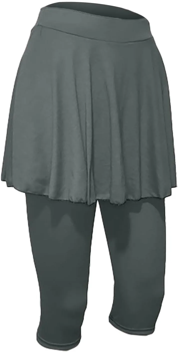 Skorts for Women 2025 Casual High Waist Pants Plus Size Tummy Control Gym Tennis Yoga Legging with Skirts