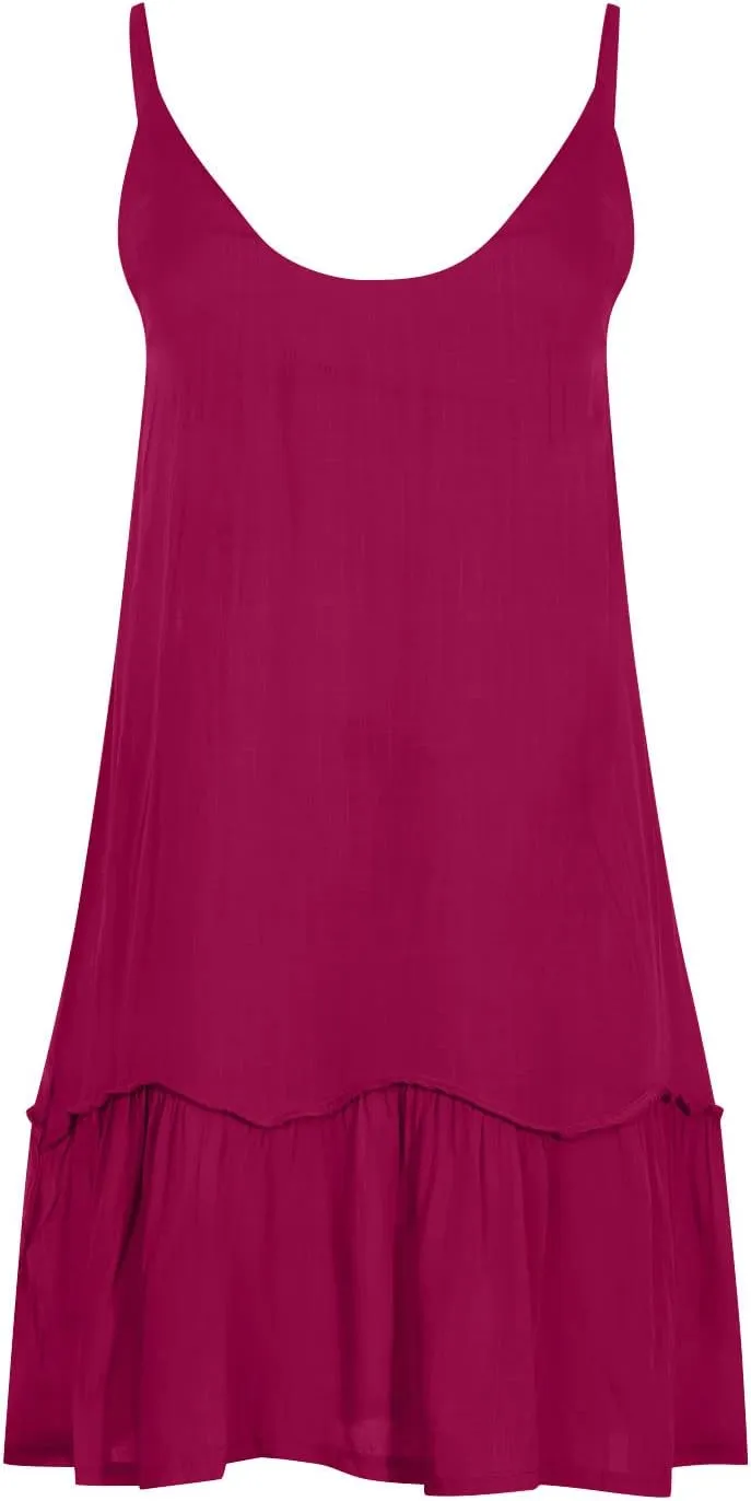 Summer Dresses for Women 2024 Casual Plus Size V Neck Solid Color Slip Dress Trendy Summer Vacation Flowy Dress