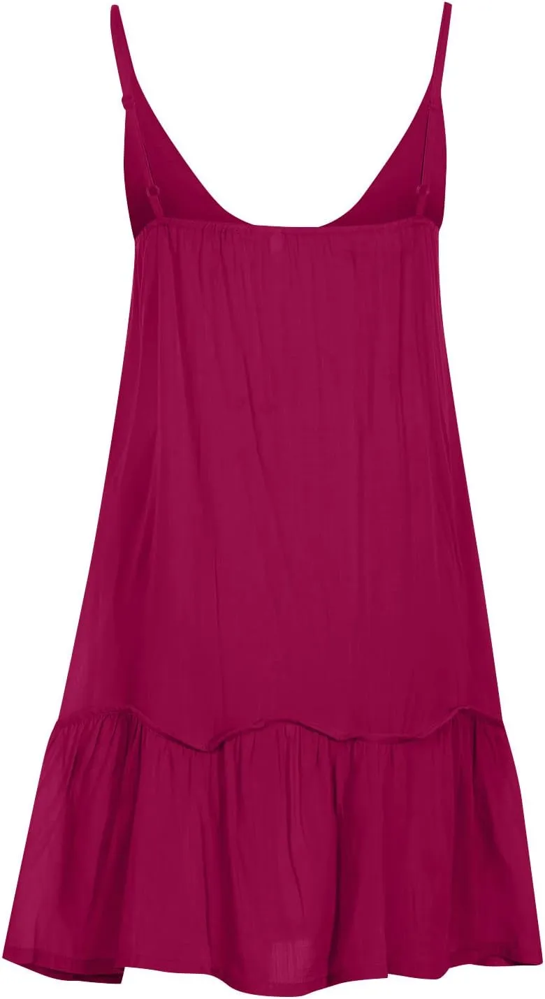 Summer Dresses for Women 2024 Casual Plus Size V Neck Solid Color Slip Dress Trendy Summer Vacation Flowy Dress