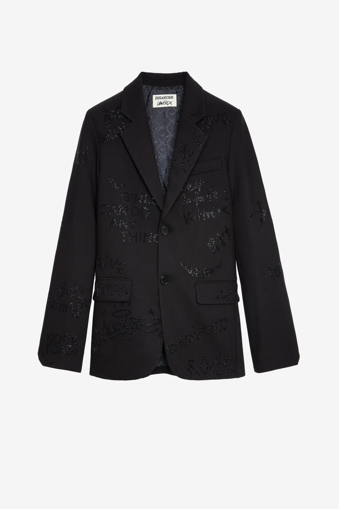 Vanille Strass Blazer Noir