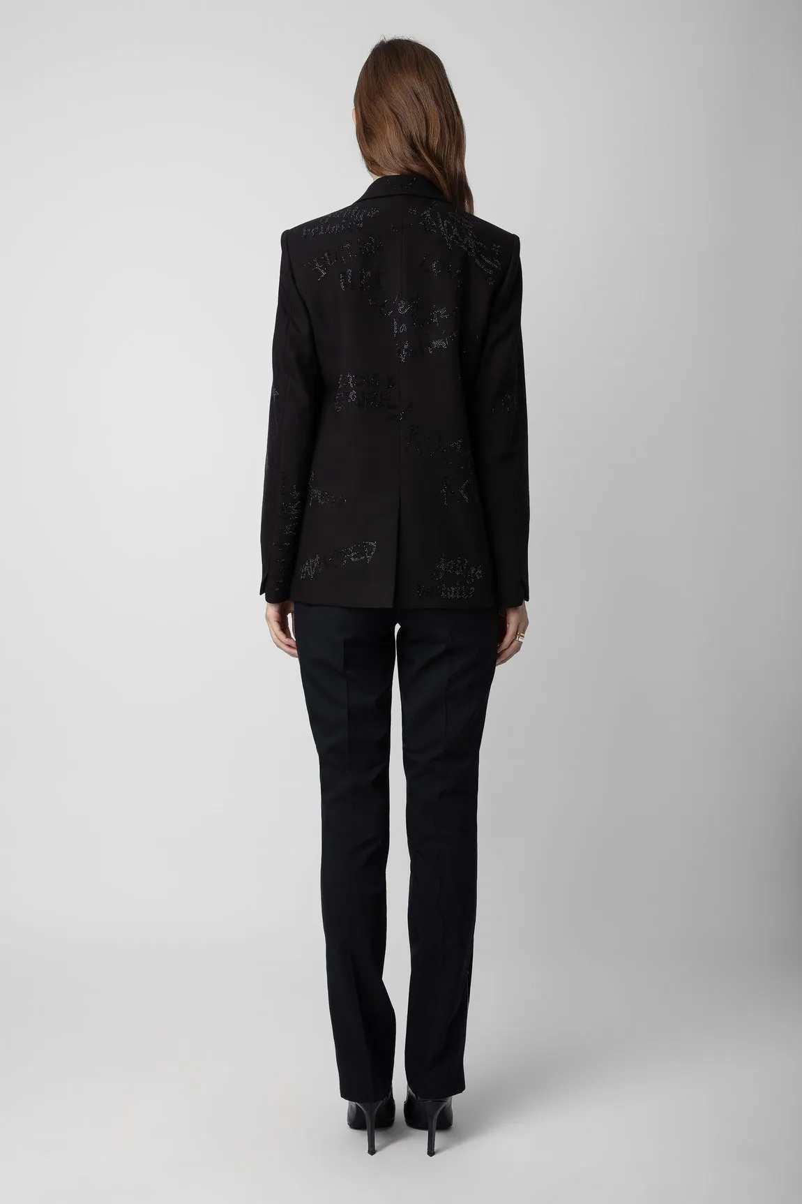 Vanille Strass Blazer Noir