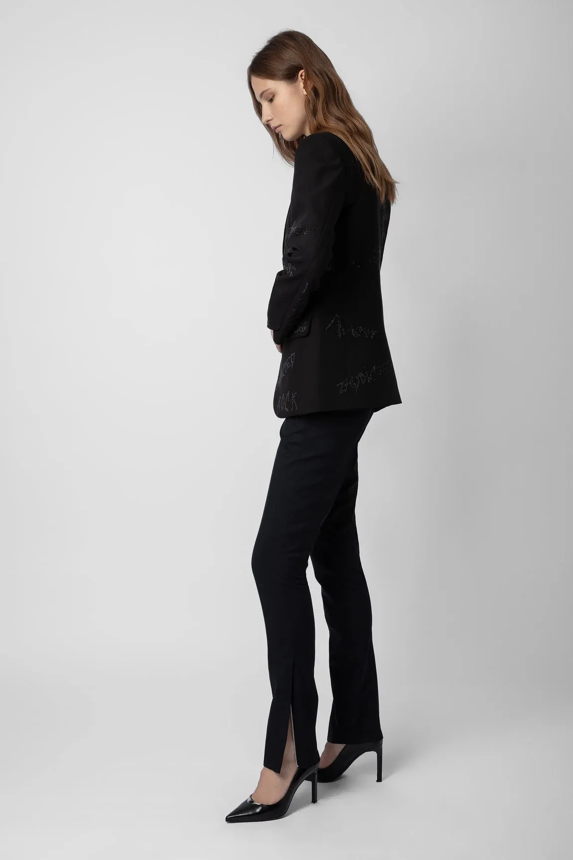 Vanille Strass Blazer Noir
