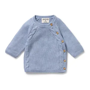 Wilson and Frenchy Organic Knitted Kimono Cardigan - Blue Speckle