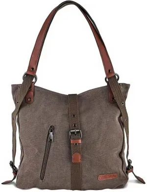 Women Canvas Tote Handbags Casual Shoulder Work Bag Backpack Top Handle Bag Handbags Purses