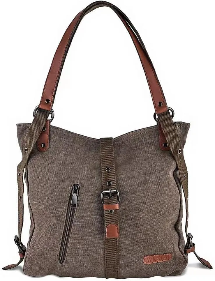 Women Canvas Tote Handbags Casual Shoulder Work Bag Backpack Top Handle Bag Handbags Purses