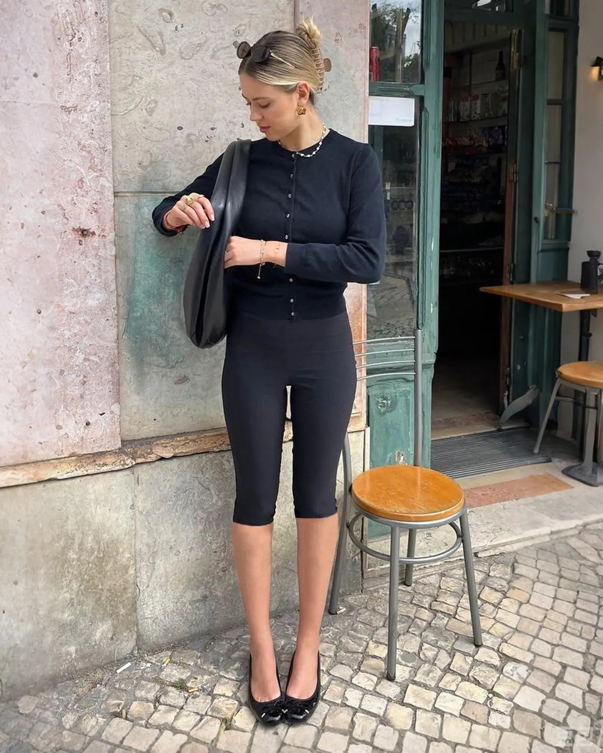 Women's Knee Length Leggings-High Waisted Capri Pants Biker Shorts for Women Yoga Workout Exercise Short Casual Summer