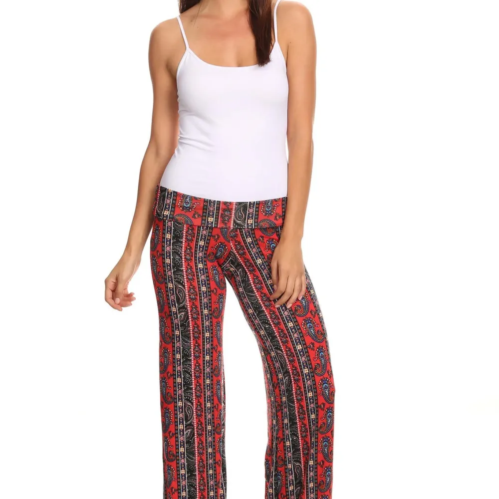 Women's Printed Palazzo Pants Made in USA