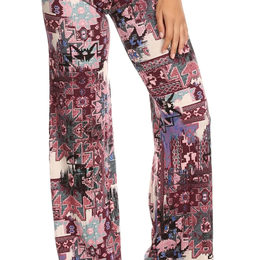 Women's Printed Palazzo Pants Made in USA