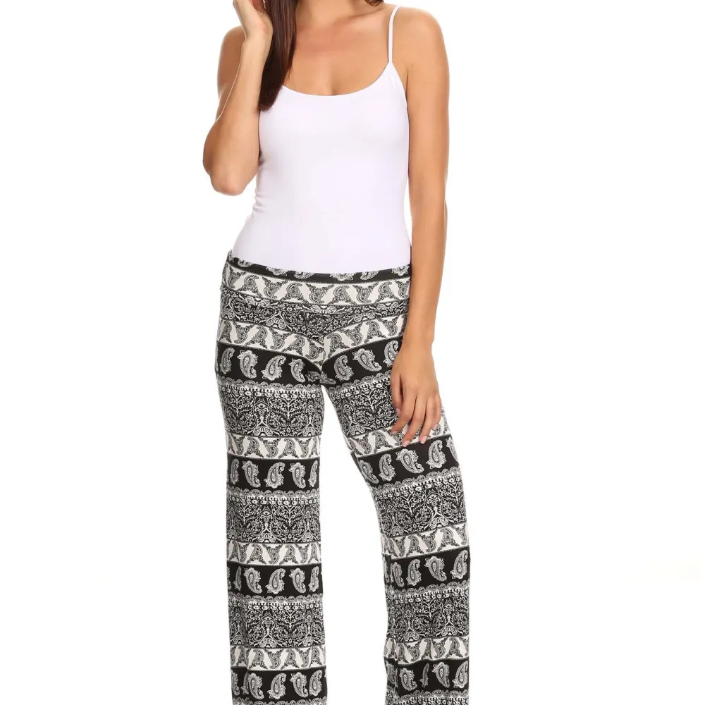 Women's Printed Palazzo Pants Made in USA