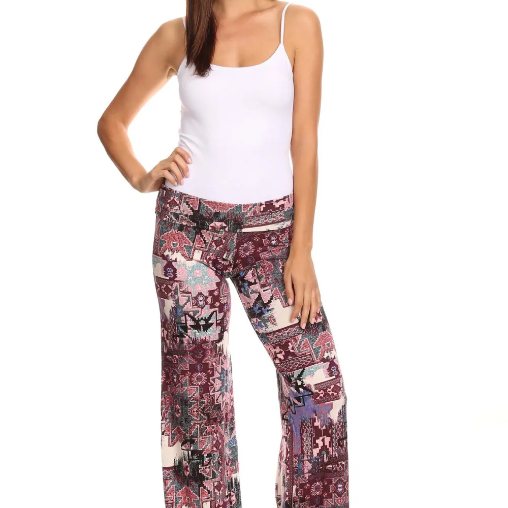 Women's Printed Palazzo Pants Made in USA