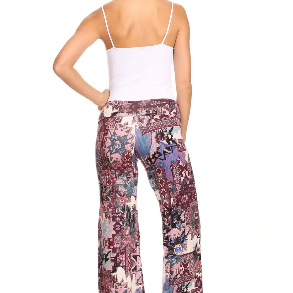Women's Printed Palazzo Pants Made in USA