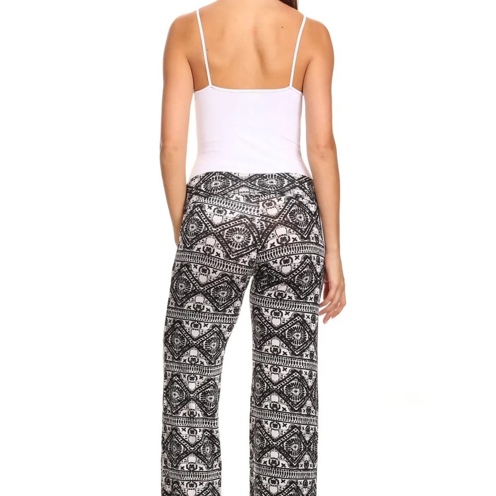 Women's Printed Palazzo Pants Made in USA
