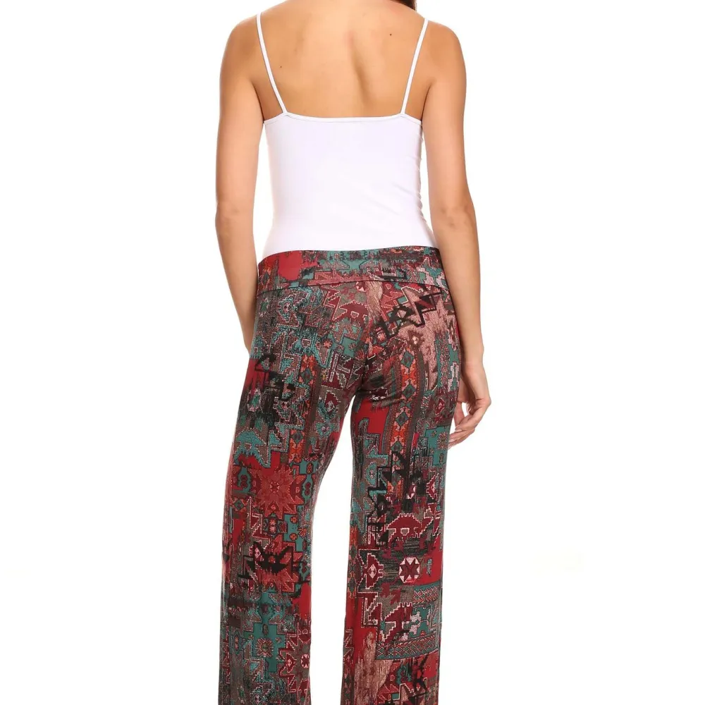 Women's Printed Palazzo Pants Made in USA