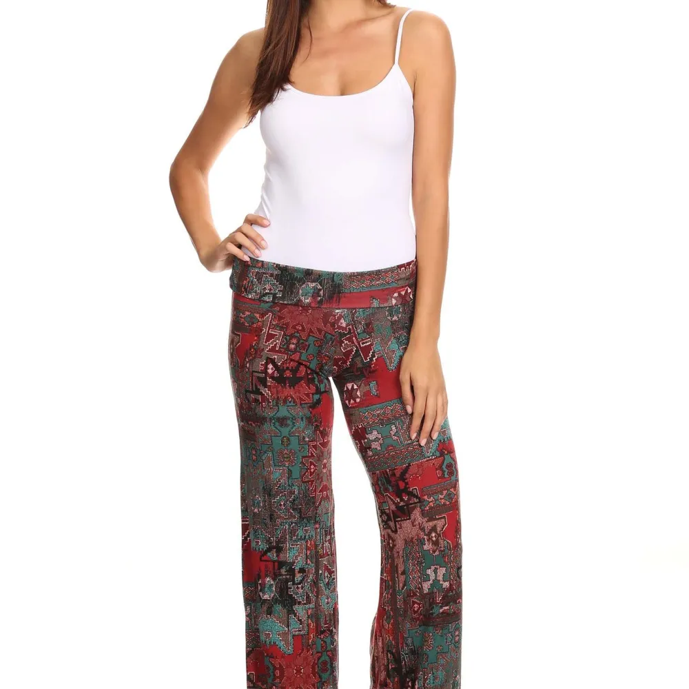 Women's Printed Palazzo Pants Made in USA