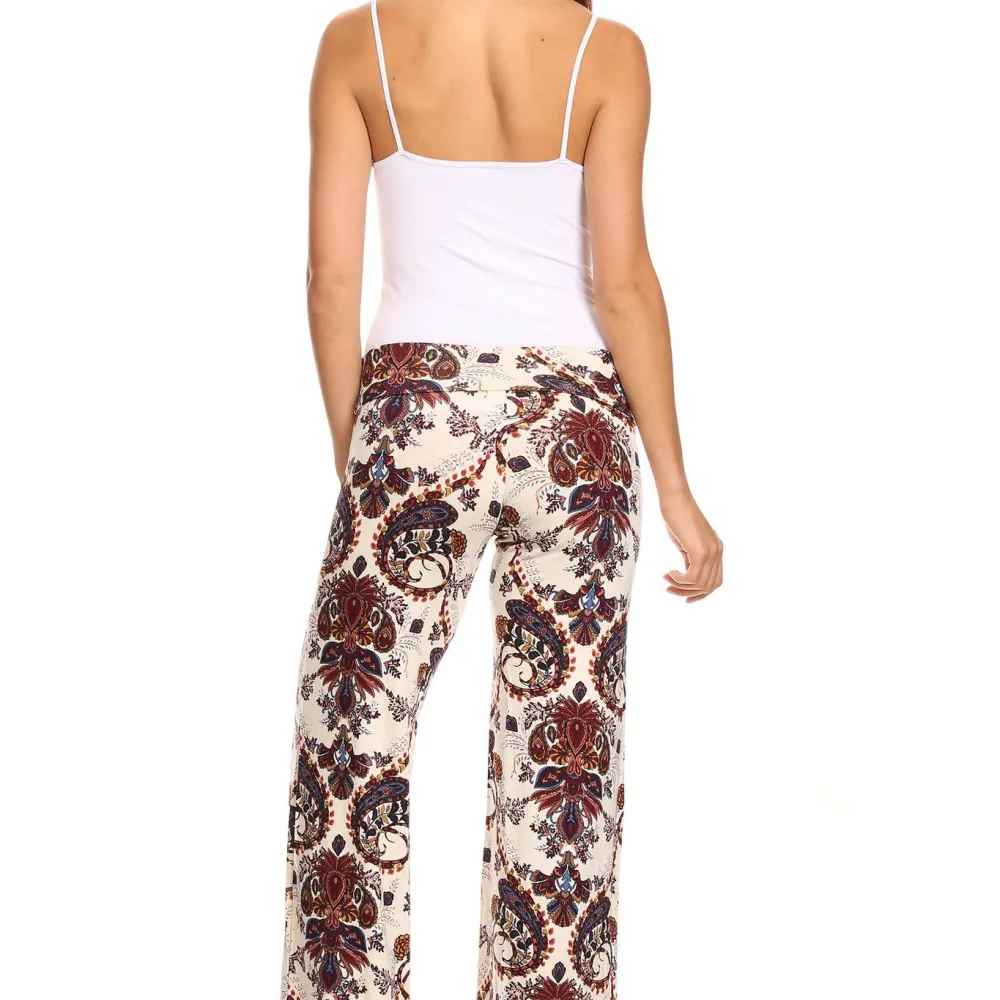 Women's Printed Palazzo Pants Made in USA