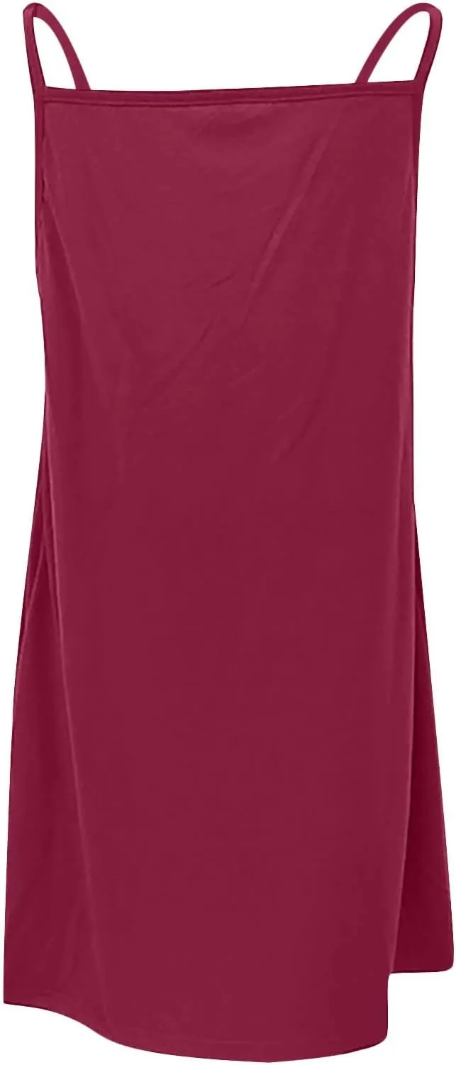 Womens Spaghetti Strap Button Front Mini Dress Casual Sleeveless Flowy A Line Sundress for Summer Vacation 2025