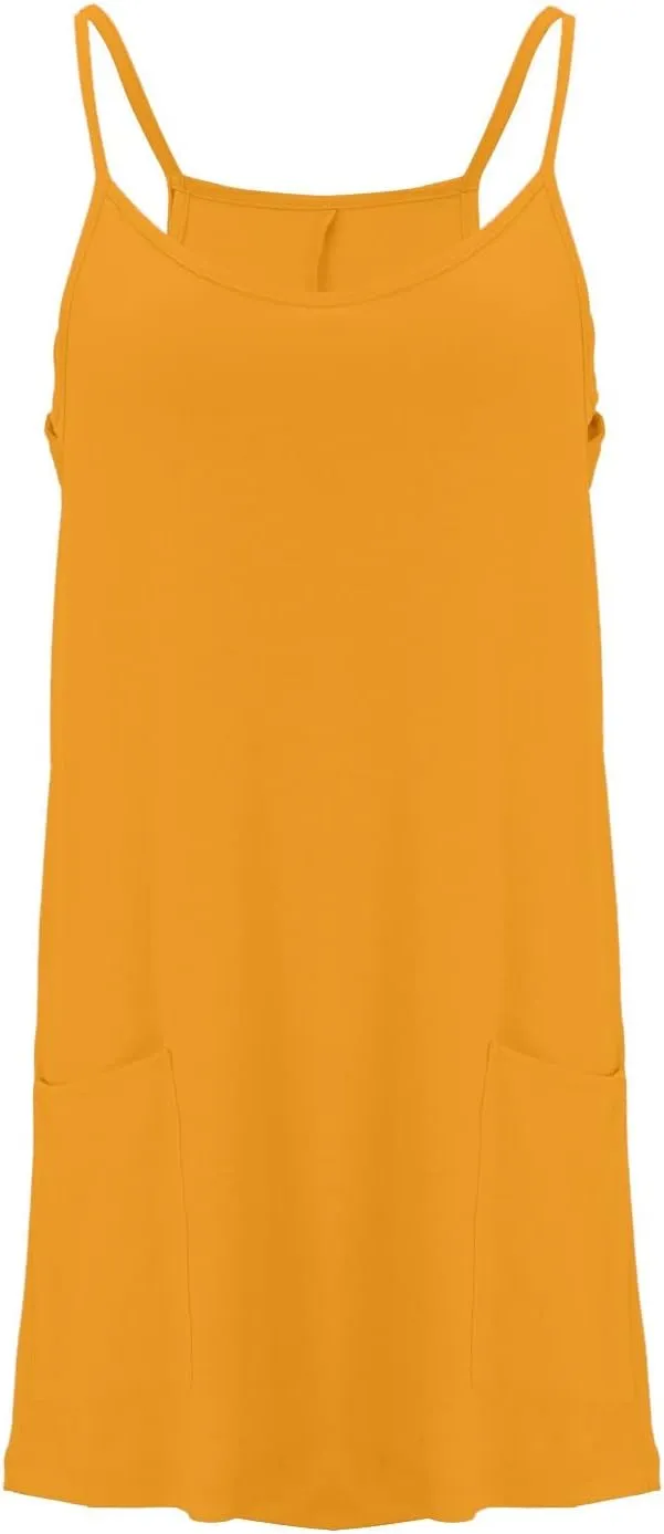 Womens Tennis Dress Workout Dress with Shorts Sleeveless Spaghetti Straps Going Out Golf Athletic Dresses