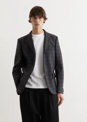 Wool Check Bonded Blazer