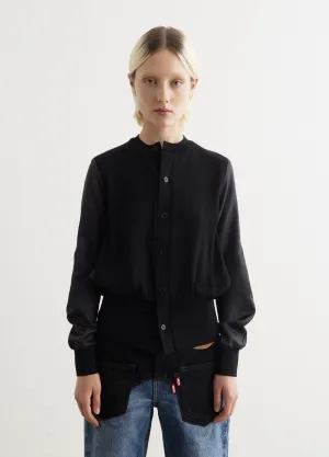 Wool Taffeta Cardigan