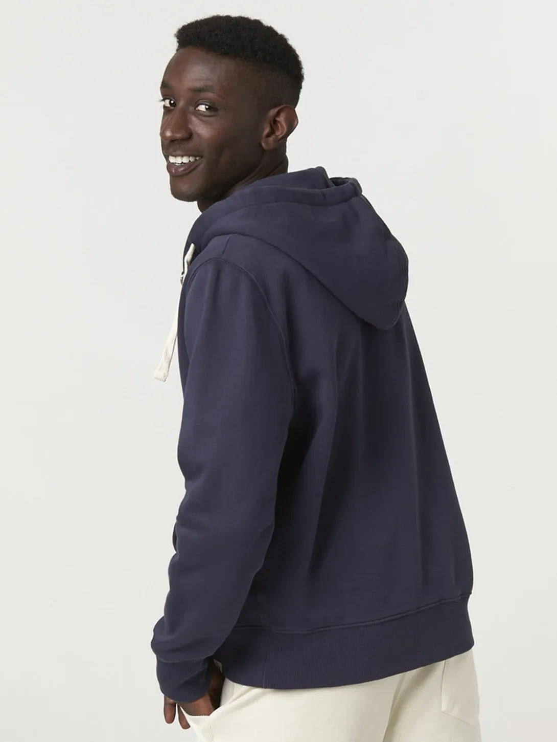Zip Up Hoody - Denim Blue