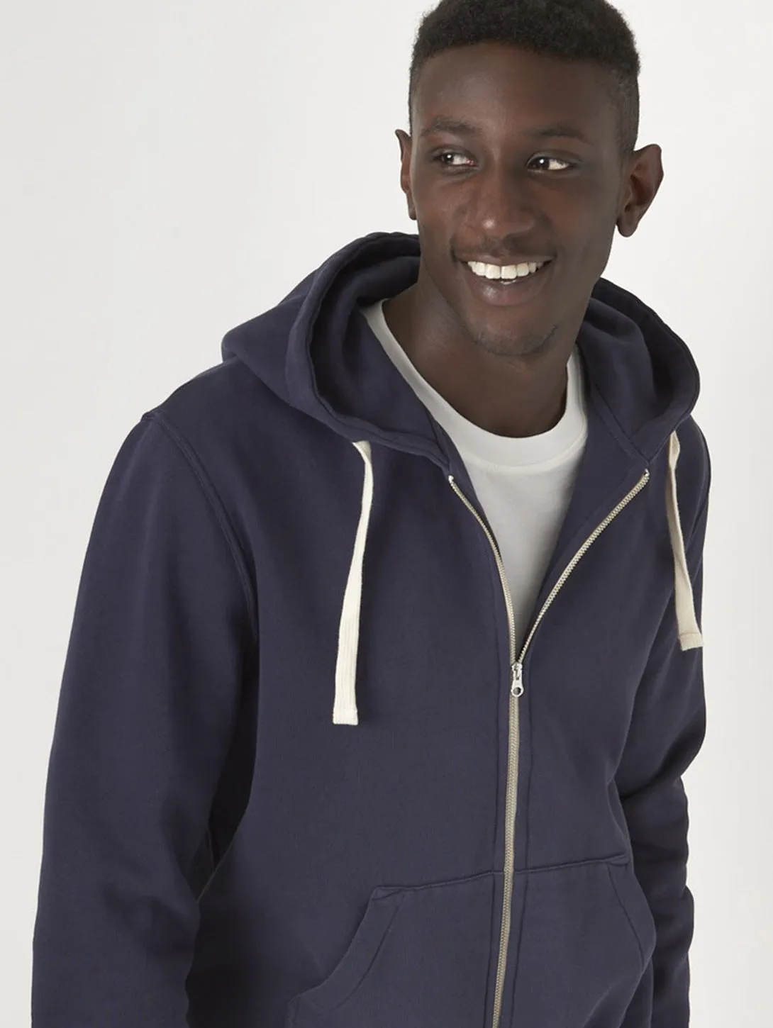 Zip Up Hoody - Denim Blue
